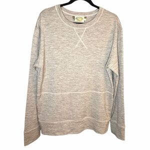 Ramblers Way Women’s Large 100% Rambouillet Wool Tan Beige Crewneck Sweater